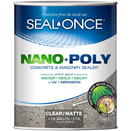 Seal-Once 1 GAL NANO + POLY Concrete & Masonry Sealer SO7910